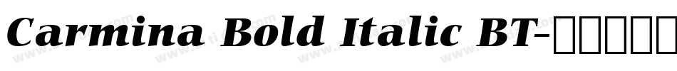 Carmina Bold Italic BT字体转换